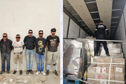 Localizan en Atlacomulco, tráiler robado en el Arco Norte; hay 5 detenidos